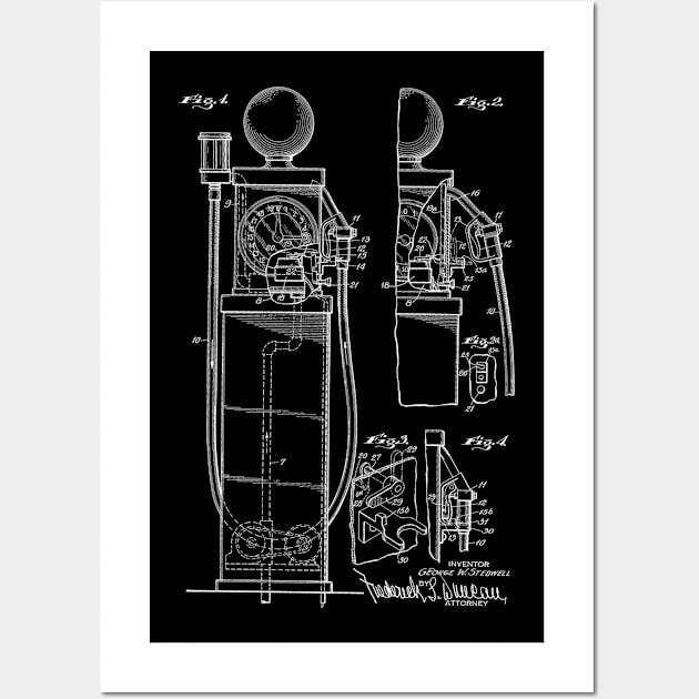 liquid delivery apparatus Vintage Patent Hand Drawing Wall Art by TheYoungDesigns